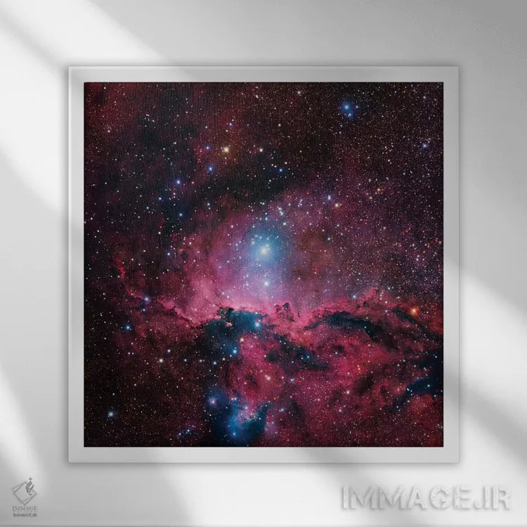 تابلو منطقه ستارهزایی در صورت فلکی ناقوس جنوبی (NGC 6188) II اثر رابرت گندلر - نمای قابدار سفید