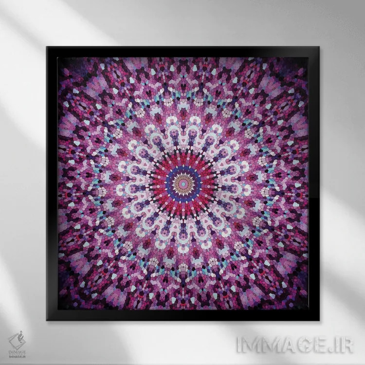 تابلو عربیکاری II اثر مونیکا استریگل - نمای قابدار مشکی