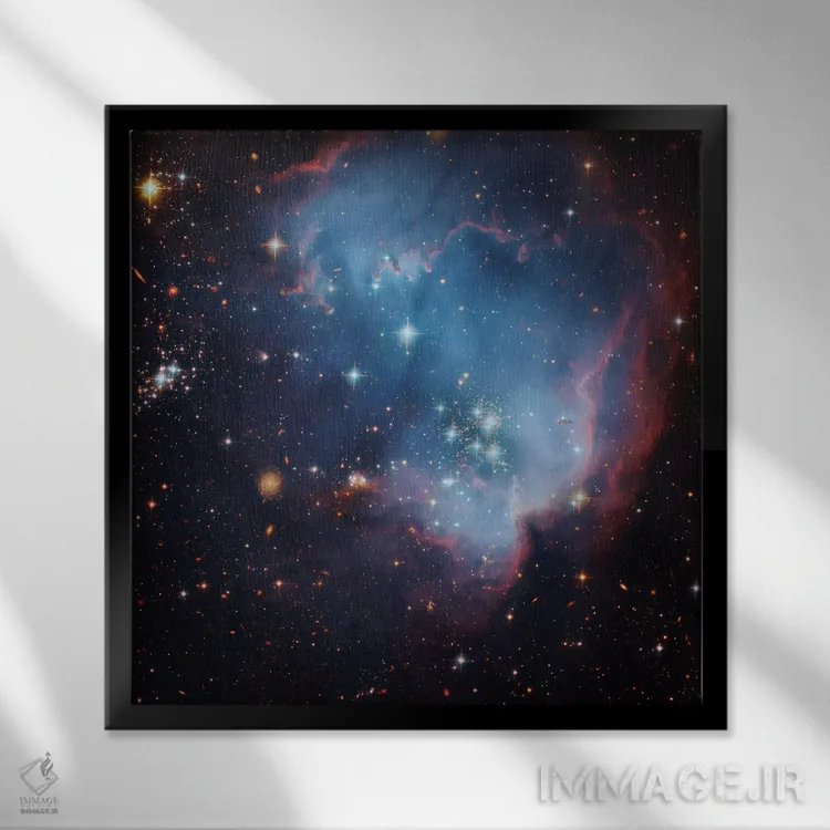 تابلو منطقه ستارهزایی در ابر ماژلانی کوچک (NGC 602) اثر رابرت گندلر - نمای قابدار مشکی