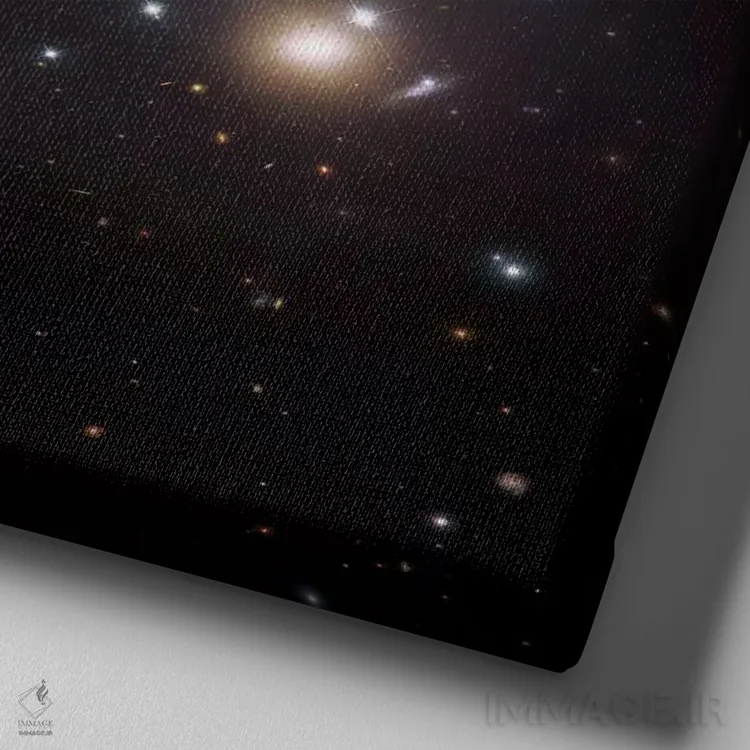 تابلو Compact Galactic Group In Pegasus Composite Image,پنجتایی استفان، گروه فشرده کهکشانی در صورت فلکی اسب بالدار (تصویر ترکیبی) اثر رابرت گندلر - نمای نزدیک بافت بوم