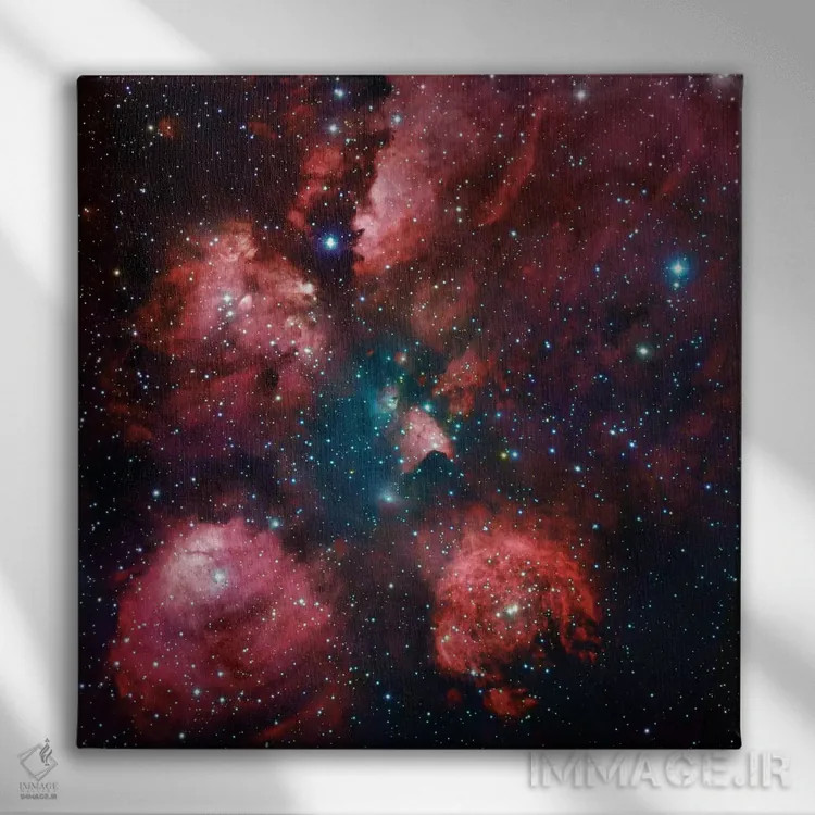 تابلو سحابی پای گربه (NGC 6334) اثر رابرت گندلر - نمای روبهرو روی دیوار