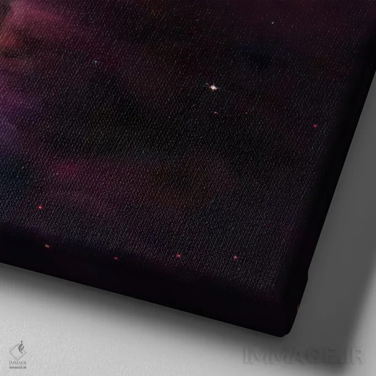 تابلو مرکز سحابی شکارچی (خوشه ذوزنقهای) موزاییکی اثر رابرت گندلر - نمای نزدیک بافت بوم