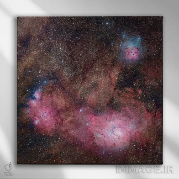 تابلو سهتایی قوس (تصویر ترکیبی) اثر رابرت گندلر - نمای روبهرو روی دیوار