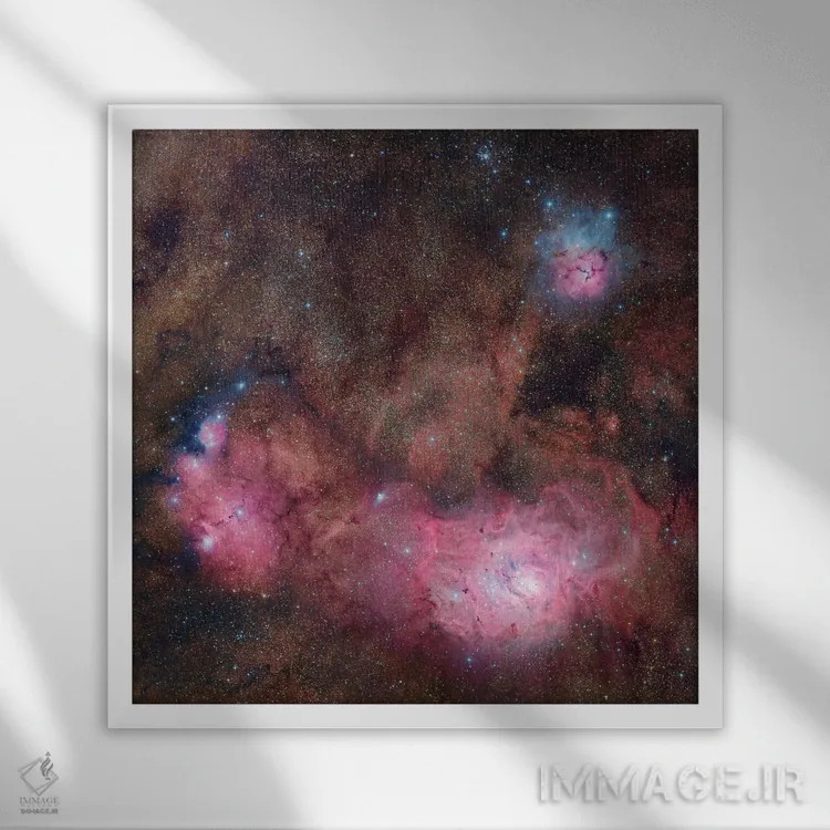 تابلو سهتایی قوس (تصویر ترکیبی) اثر رابرت گندلر - نمای قابدار سفید