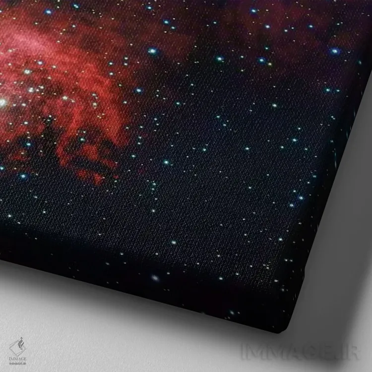 تابلو سحابی پای گربه (NGC 6334) اثر رابرت گندلر - نمای نزدیک بافت بوم