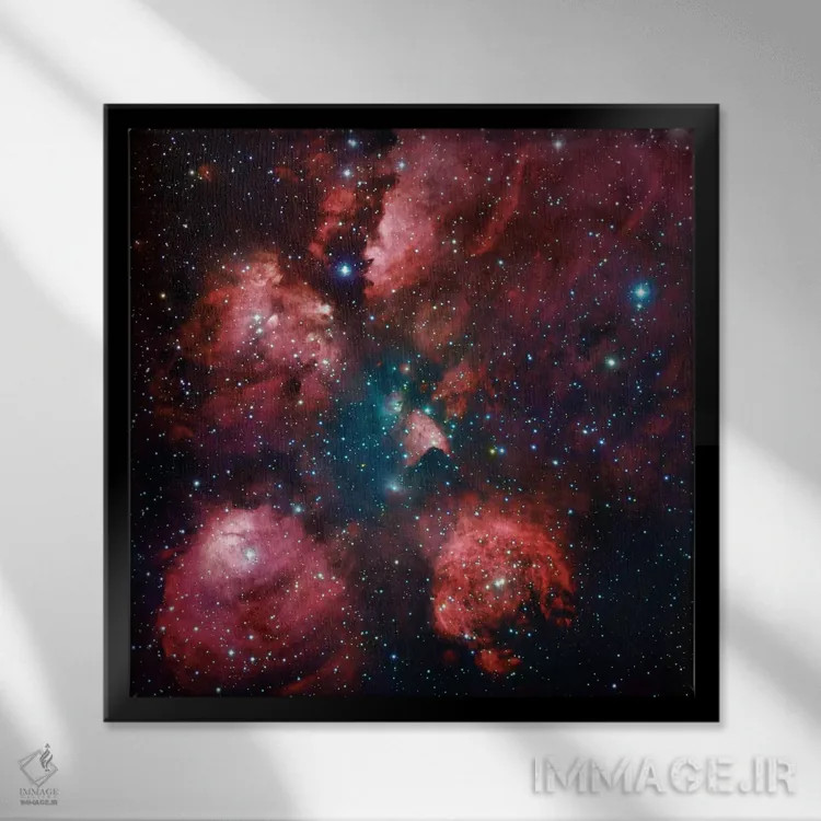 تابلو سحابی پای گربه (NGC 6334) اثر رابرت گندلر - نمای قابدار مشکی