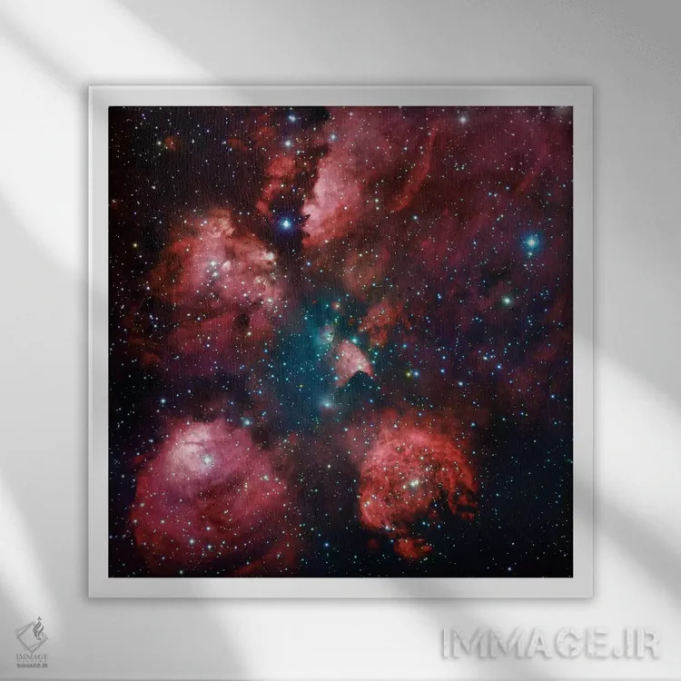 تابلو سحابی پای گربه (NGC 6334) اثر رابرت گندلر - نمای قابدار سفید