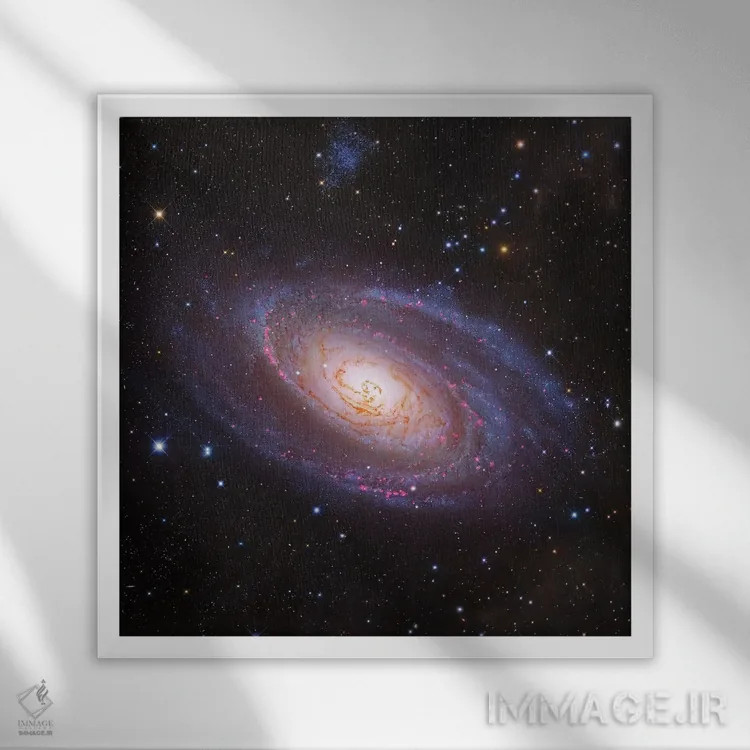 تابلو M81 Spiral Galaxy In Ursa Major III,کهکشان بود (M81) کهکشان مارپیچی در دب اکبر III اثر رابرت گندلر - نمای قابدار سفید