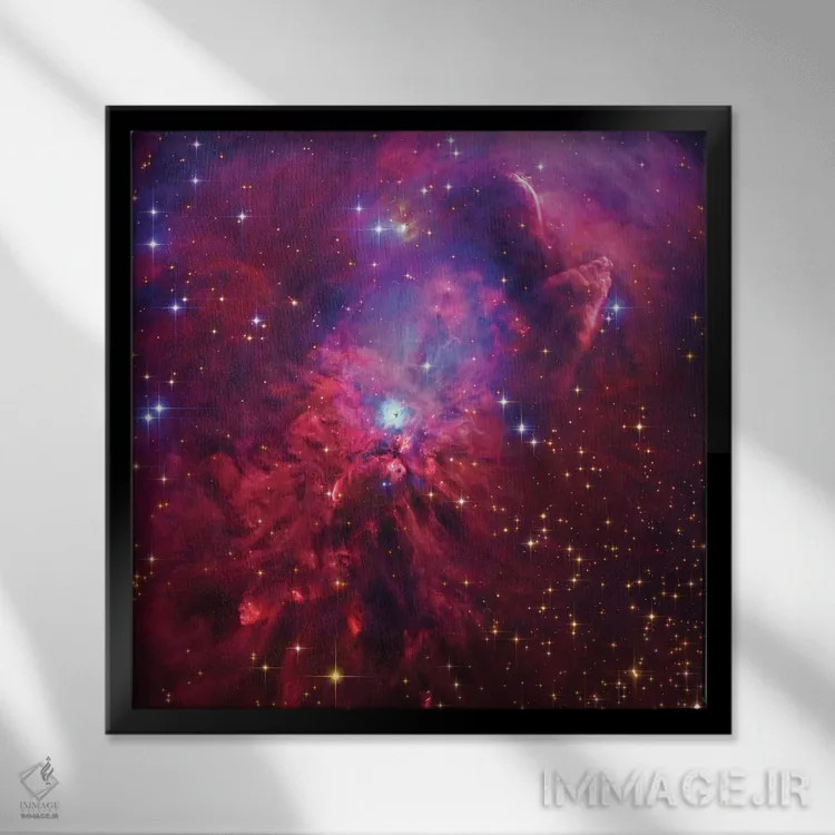 تابلو Emission And Reflection Nebulae In Orion,NGC1999، سحابی نشری و بازتابی در شکارچی اثر رابرت گندلر - نمای قابدار مشکی