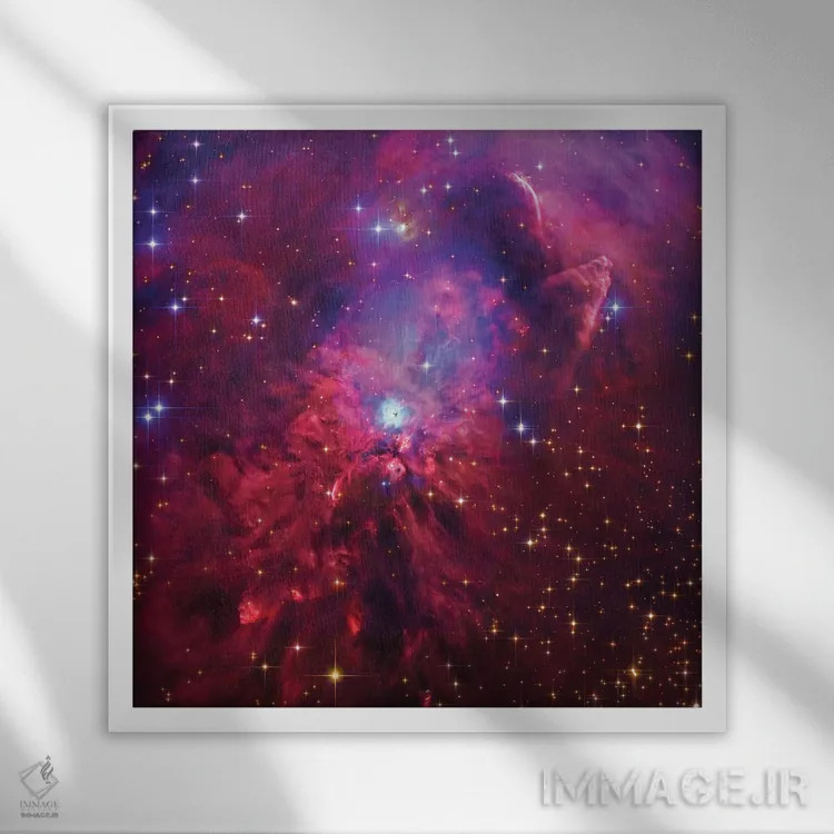 تابلو Emission And Reflection Nebulae In Orion,NGC1999، سحابی نشری و بازتابی در شکارچی اثر رابرت گندلر - نمای قابدار سفید
