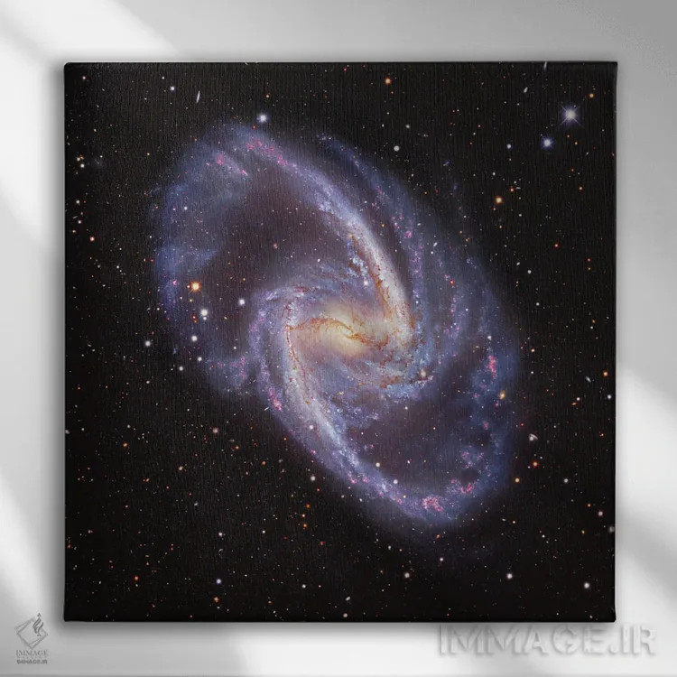 تابلو کهکشان مارپیچی بزرگ با میله (NGC 1365) اثر رابرت گندلر - نمای روبهرو روی دیوار