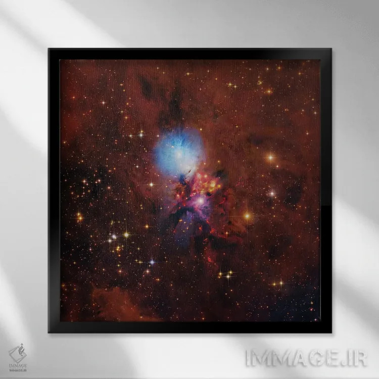 تابلو Complex Nebula In Perseus,NGC1333، سحابی پیچیده در برساوش اثر رابرت گندلر - نمای قابدار مشکی