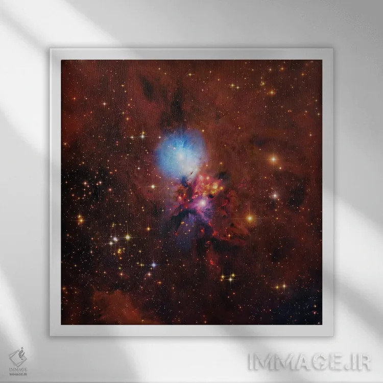 تابلو Complex Nebula In Perseus,NGC1333، سحابی پیچیده در برساوش اثر رابرت گندلر - نمای قابدار سفید