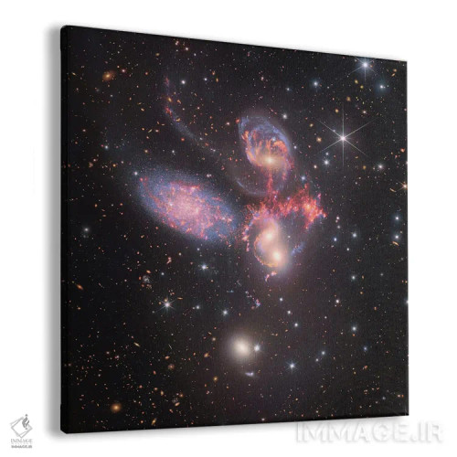 تابلو Compact Galactic Group In Pegasus,پنجتایی استفان، گروه فشرده کهکشانی در اسب بالدار اثر رابرت گندلر - نمای پرسپکتیو محصول