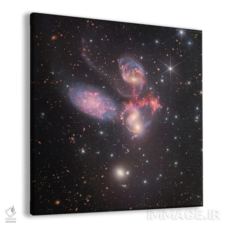 تابلو Compact Galactic Group In Pegasus,پنجتایی استفان، گروه فشرده کهکشانی در اسب بالدار اثر رابرت گندلر - نمای پرسپکتیو محصول