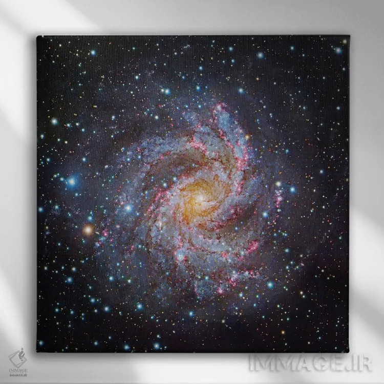 تابلو ترکیب کهکشان آتشبازی اثر رابرت گندلر - نمای روبهرو روی دیوار