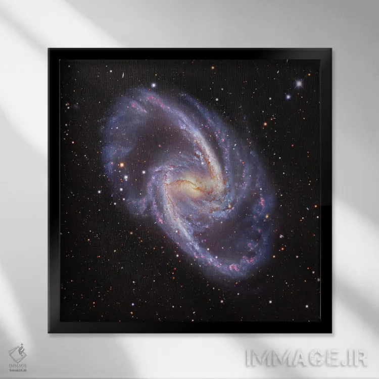 تابلو کهکشان مارپیچی بزرگ با میله (NGC 1365) اثر رابرت گندلر - نمای قابدار مشکی