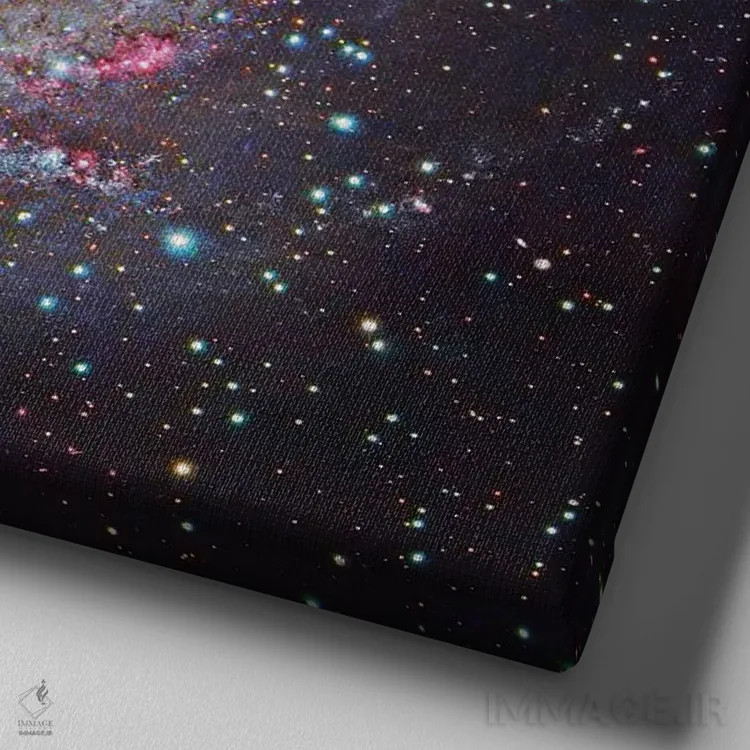 تابلو ترکیب کهکشان آتشبازی اثر رابرت گندلر - نمای نزدیک بافت بوم