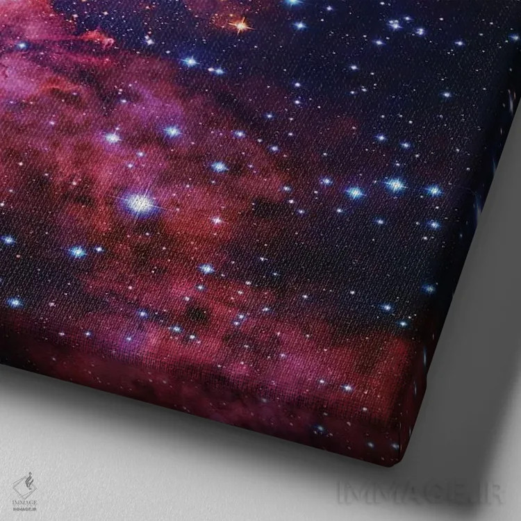 تابلو خوشه ستارهای در کارینا اثر رابرت گندلر - نمای نزدیک بافت بوم