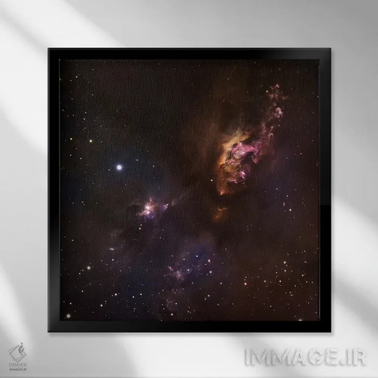 تابلو ابر تاریک در صورت فلکی گاو (LDN 1551) اثر رابرت گندلر - نمای قابدار مشکی