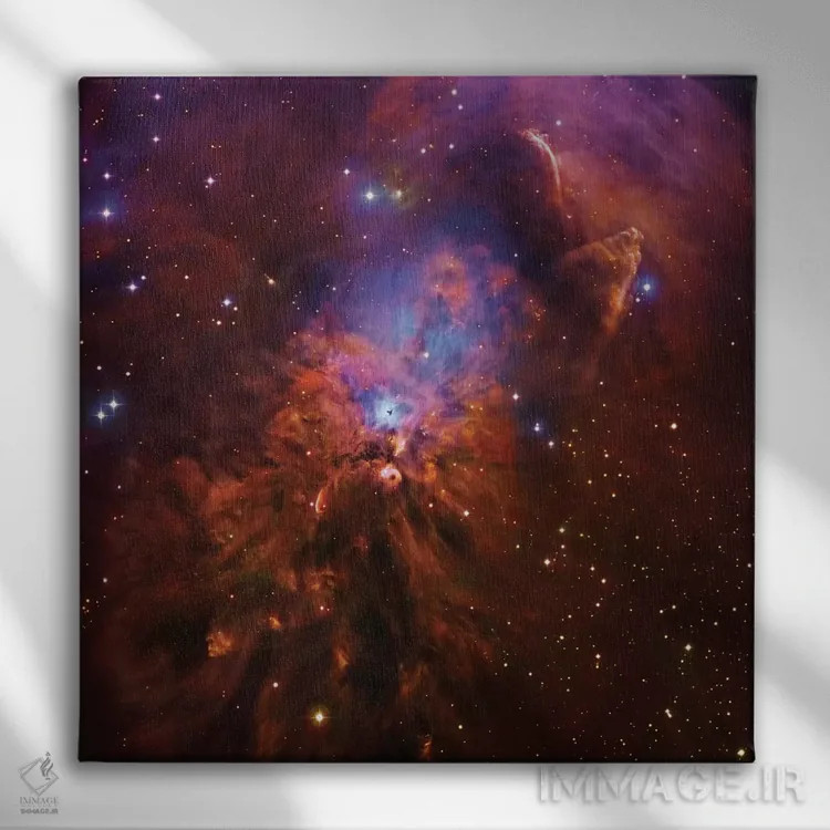 تابلو سحابی نشری و بازتابی در شکارچی (NGC 1999) II اثر رابرت گندلر - نمای روبهرو روی دیوار