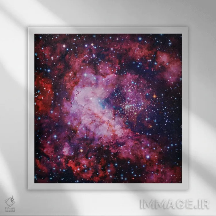 تابلو خوشه ستارهای در کارینا اثر رابرت گندلر - نمای قابدار سفید