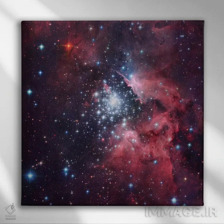 تابلو ابر غول پیکر HII و خوشه عظیم HD97950 (NGC 3603) اثر رابرت گندلر - نمای روبهرو روی دیوار