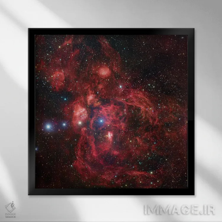 تابلو مجموعه سحابی نشری در عقرب (NGC 6357) اثر رابرت گندلر - نمای قابدار مشکی