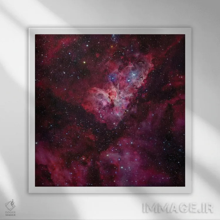 تابلو سحابی اتا کارینائی (NGC 3372) II اثر رابرت گندلر - نمای قابدار سفید