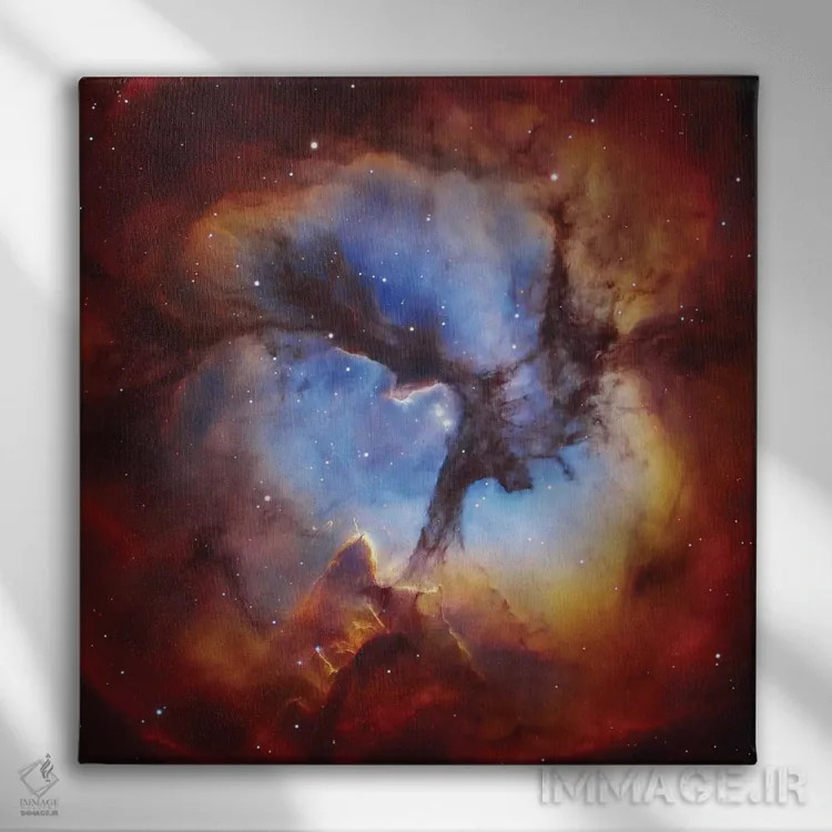 تابلو Trifid Nebula II,M20، سحابی سهتایی II اثر رابرت گندلر - نمای روبهرو روی دیوار