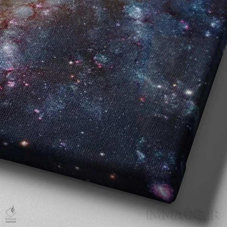 تابلو The Pinwheel Galaxy,M101، کهکشان فرفرهای اثر رابرت گندلر - نمای نزدیک بافت بوم