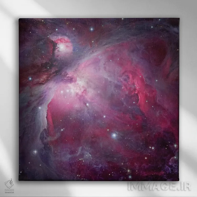 تابلو ام۴۲، سحابی بزرگ در صورت فلکی شکارچی (اوریون) اثر رابرت گندلر - نمای روبهرو روی دیوار