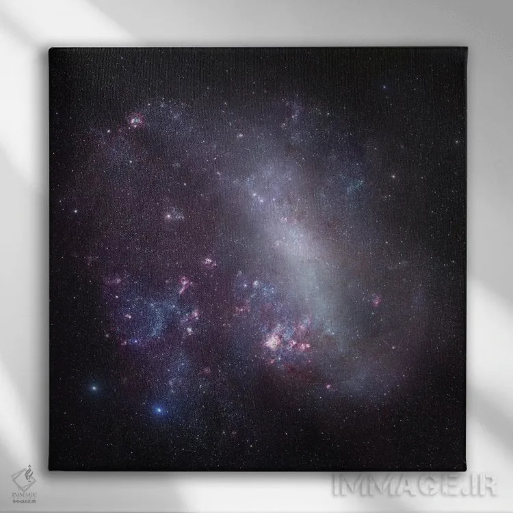 تابلو موزاییک ابر بزرگ ماژلانی اثر رابرت گندلر - نمای روبهرو روی دیوار