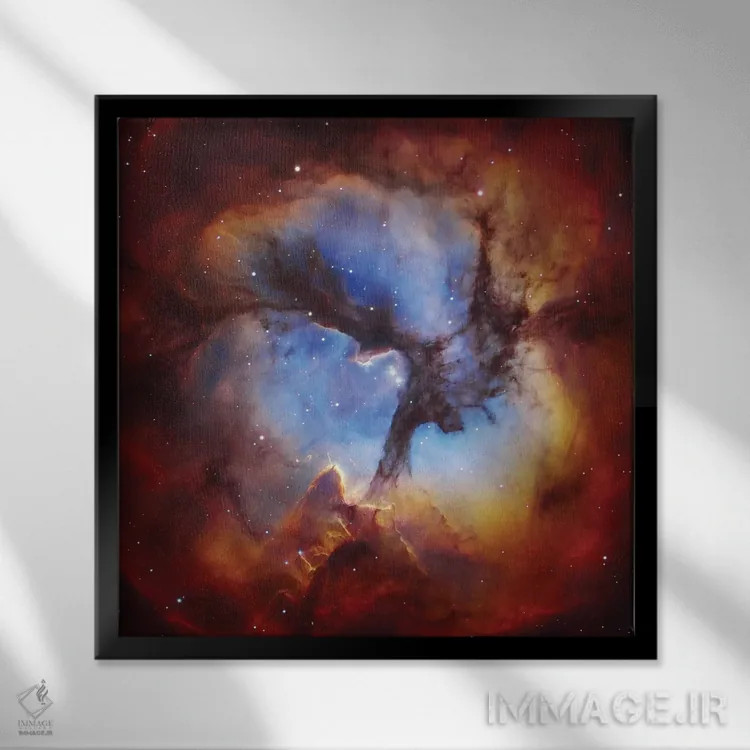 تابلو Trifid Nebula II,M20، سحابی سهتایی II اثر رابرت گندلر - نمای قابدار مشکی