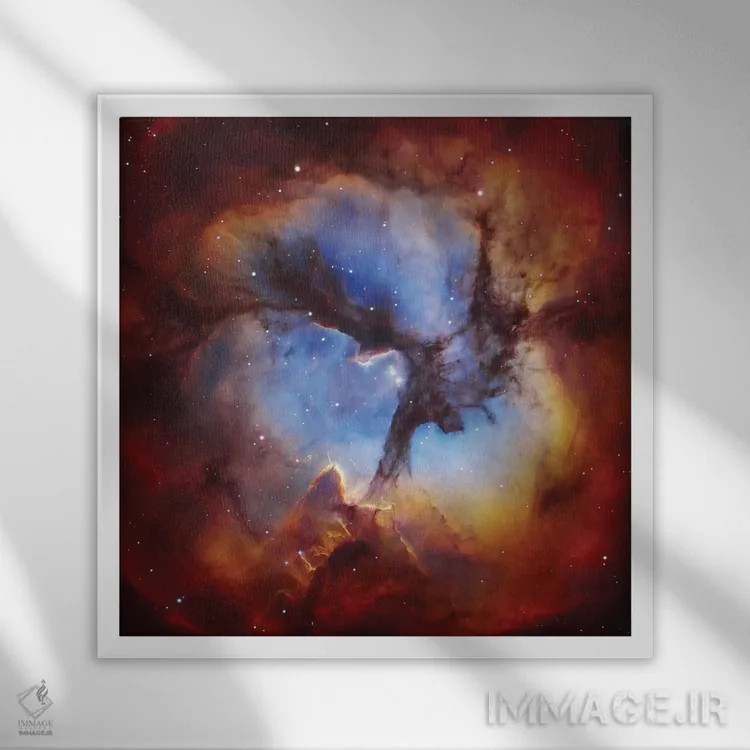 تابلو Trifid Nebula II,M20، سحابی سهتایی II اثر رابرت گندلر - نمای قابدار سفید