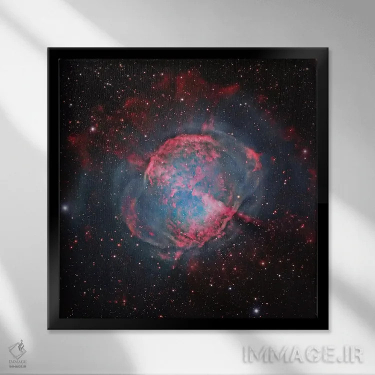 تابلو The Dumbbell Nebula (NGC 6853),M27، سحابی دمبل (NGC 6853) اثر رابرت گندلر - نمای قابدار مشکی