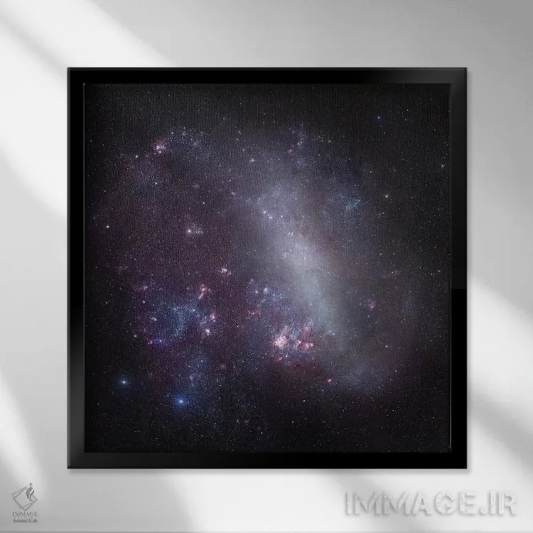 تابلو موزاییک ابر بزرگ ماژلانی اثر رابرت گندلر - نمای قابدار مشکی