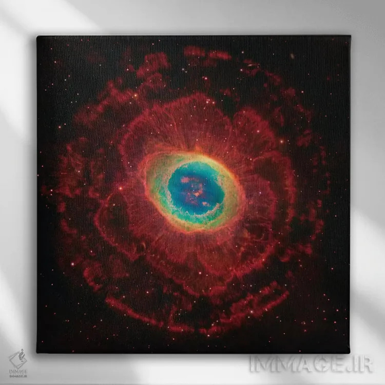 تابلو ام۵۷، سحابی حلقهای (انجیسی ۶۷۲۰) اثر رابرت گندلر - نمای روبهرو روی دیوار