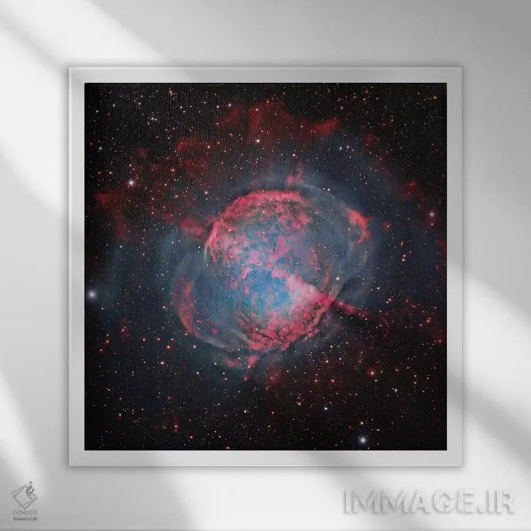 تابلو The Dumbbell Nebula (NGC 6853),M27، سحابی دمبل (NGC 6853) اثر رابرت گندلر - نمای قابدار سفید
