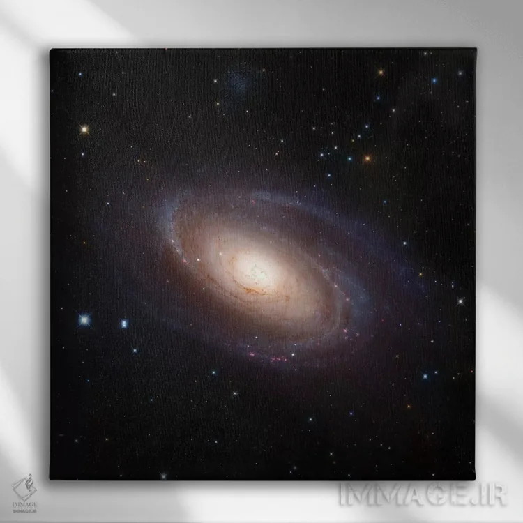 تابلو کهکشان بود، کهکشان مارپیچی ام۸۱ در خرس بزرگ دوم اثر رابرت گندلر - نمای روبهرو روی دیوار