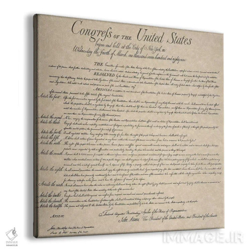 تابلو 1789,منشور حقوق آمریکا، ۱۷۸۹ اثر ناشناس - نمای پرسپکتیو محصول