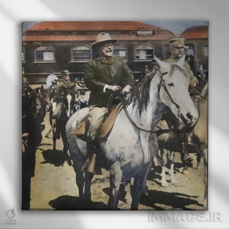 تابلو روزولت در یلواستون اثر گرنجر - نمای روبهرو روی دیوار