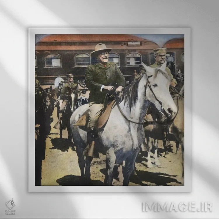 تابلو روزولت در یلواستون اثر گرنجر - نمای قابدار سفید