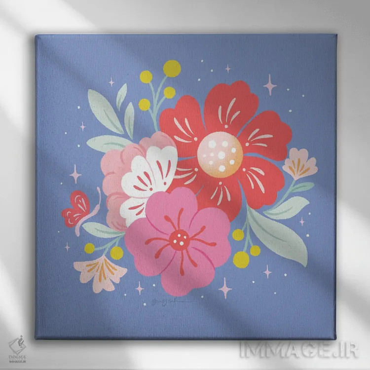 تابلو "دسته گل I" اثر گیا گراهام - نمای روبهرو روی دیوار