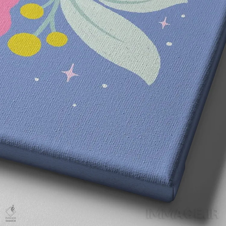 تابلو "دسته گل I" اثر گیا گراهام - نمای نزدیک بافت بوم