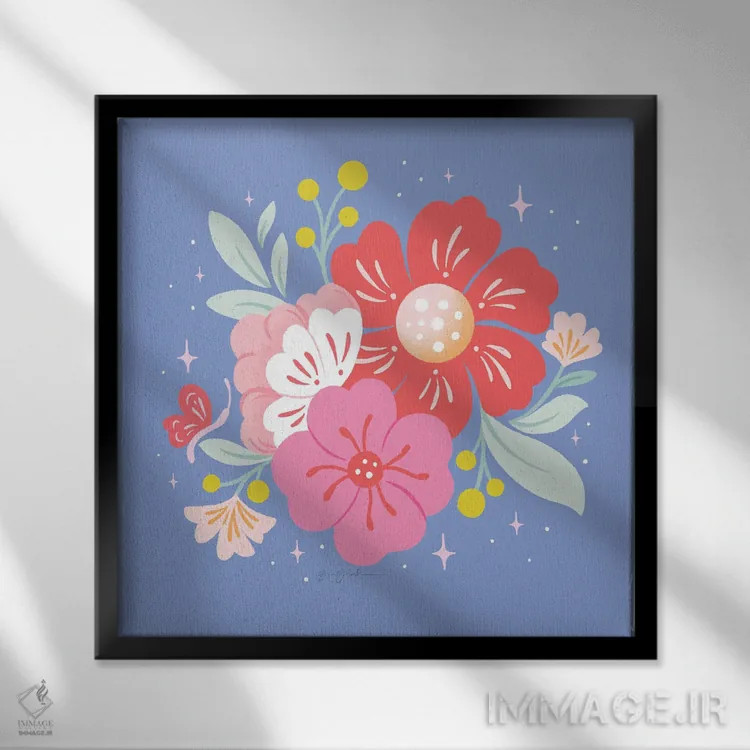 تابلو "دسته گل I" اثر گیا گراهام - نمای قابدار مشکی