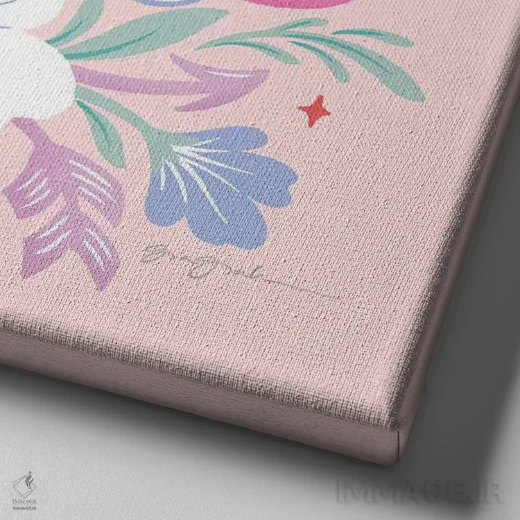 تابلو "از قلبت پیروی کن I" اثر گیا گراهام - نمای نزدیک بافت بوم