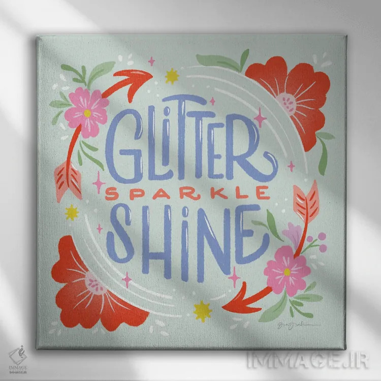 تابلو "درخشش و برق زدن I" اثر گیا گراهام - نمای روبهرو روی دیوار