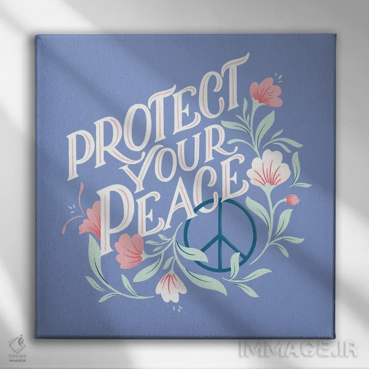 تابلو صلح خود را حفظ کن I اثر گیا گراهام - نمای روبهرو روی دیوار
