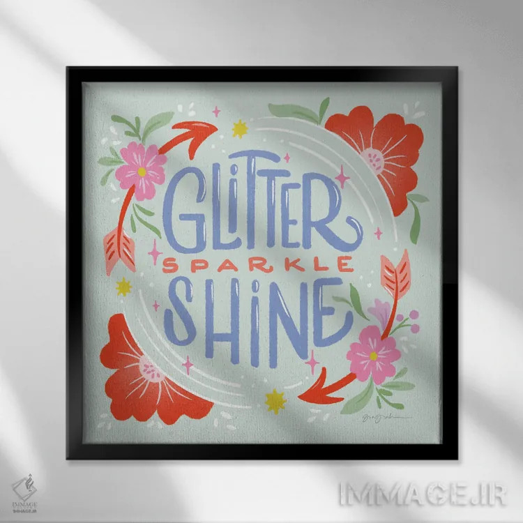 تابلو "درخشش و برق زدن I" اثر گیا گراهام - نمای قابدار مشکی